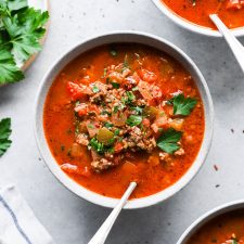 Cauliflower Rice Stuffed Pepper Soup