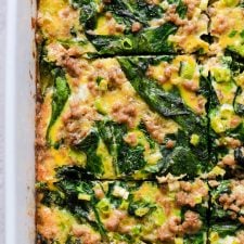 Dairy Free Egg Breakfast Casserole with Sausage and Potatoes