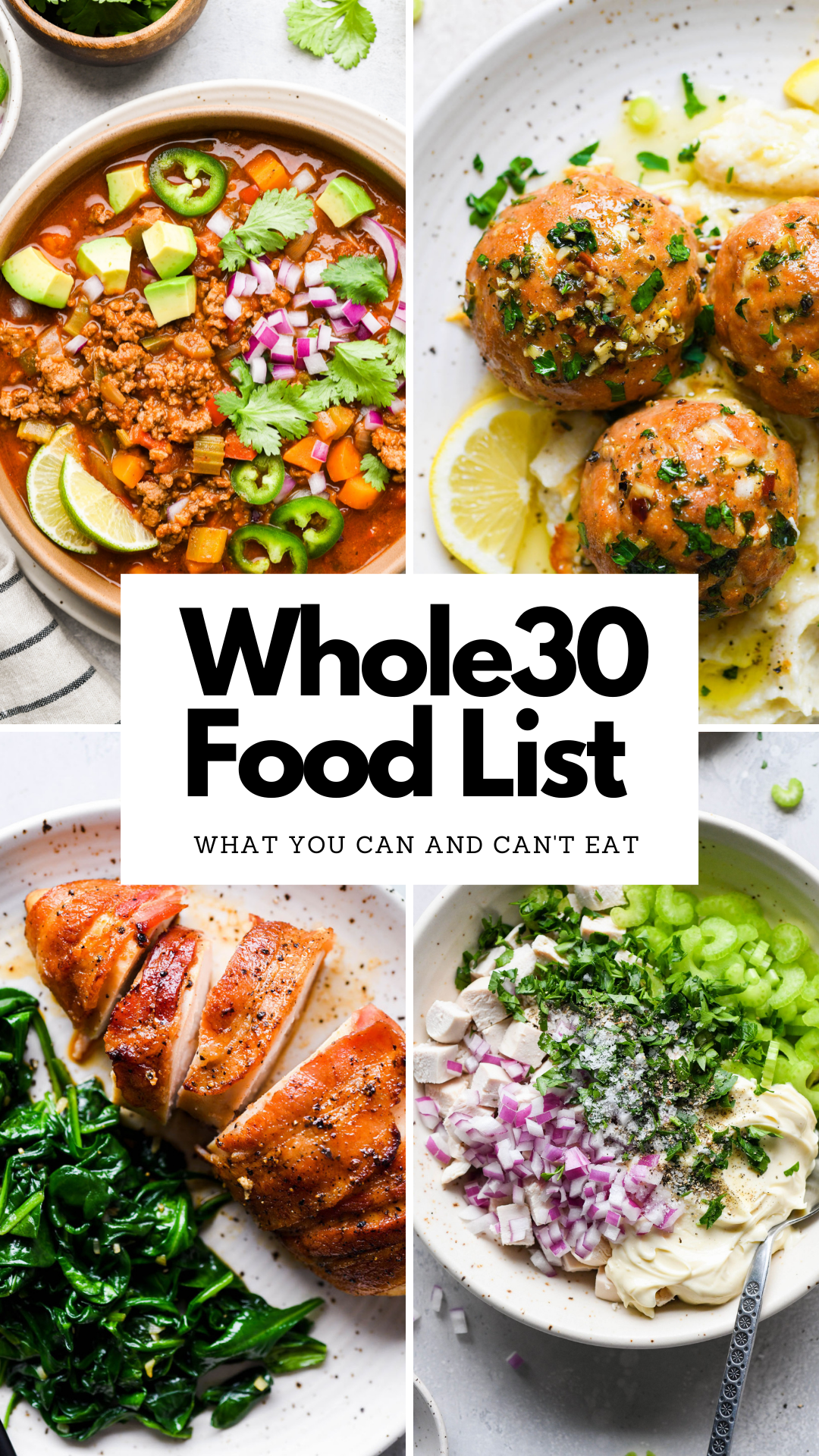 Take the guesswork out of planning for your Whole30 by downloading this Whole30 approved food list & Whole30 guide to additives & hidden ingredients. These printable lists include everything you need to know to plan your meals and successfully navigate reading labels so you know exactly what you can and can't eat during your Whole30!