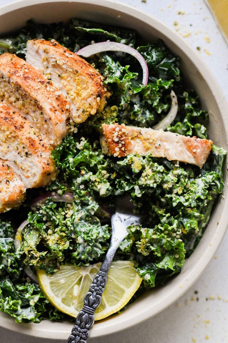 Whole30 Kale Chicken Caesar Salad {Whole30 + Paleo + Keto Friendly ...