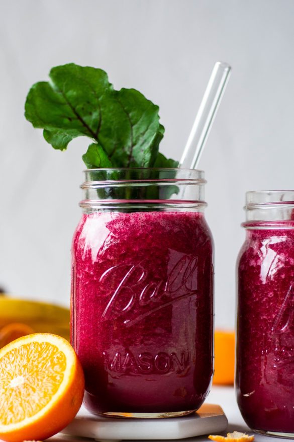 Vibrant Beet and Berry Smoothie Made with 5 ingredients!