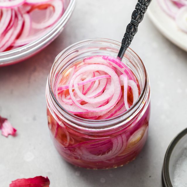 Quick Pickled Red Onions - Without Sugar!