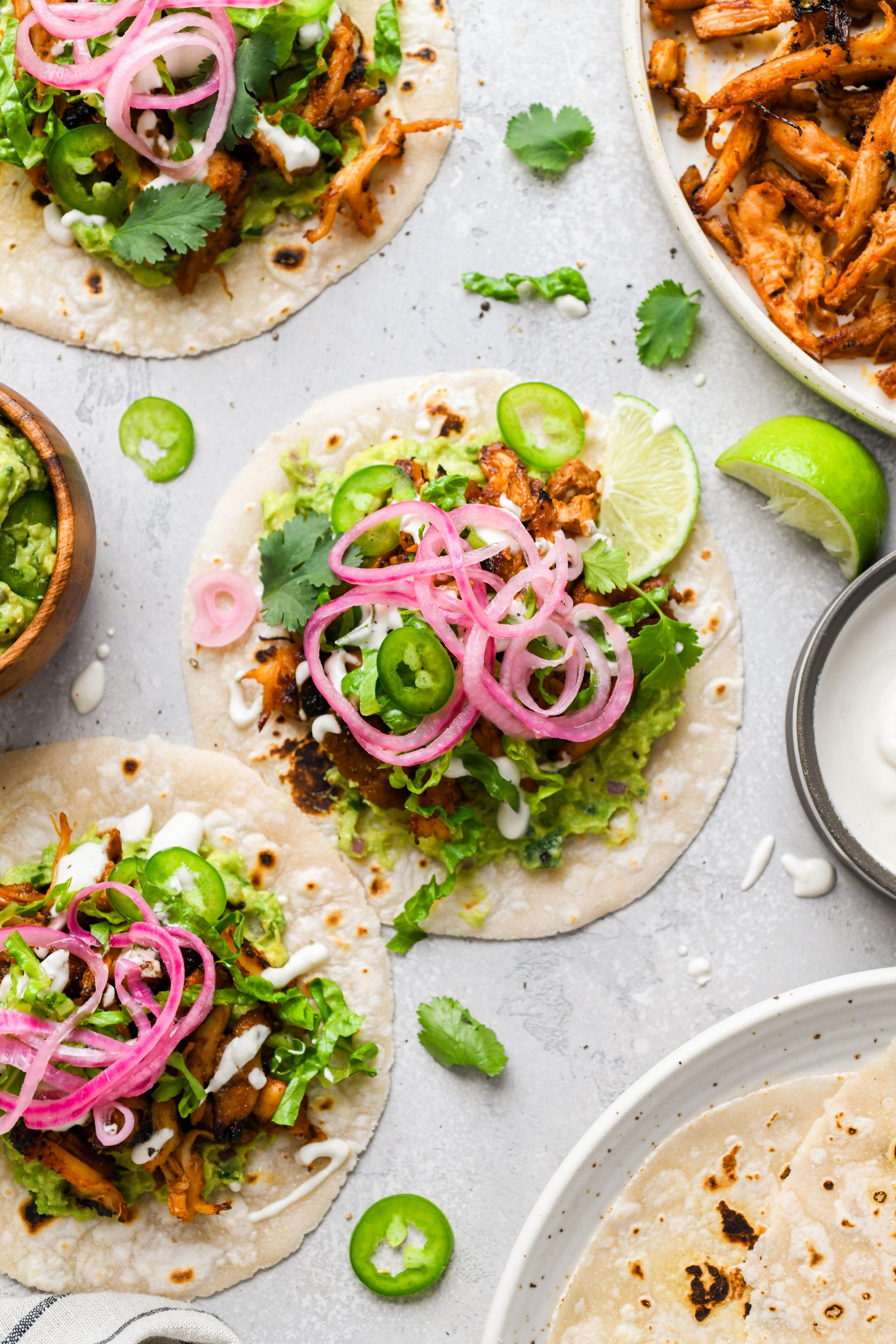 Sheet Pan Shredded Chicken Tacos {gluten free + paleo friendly ...