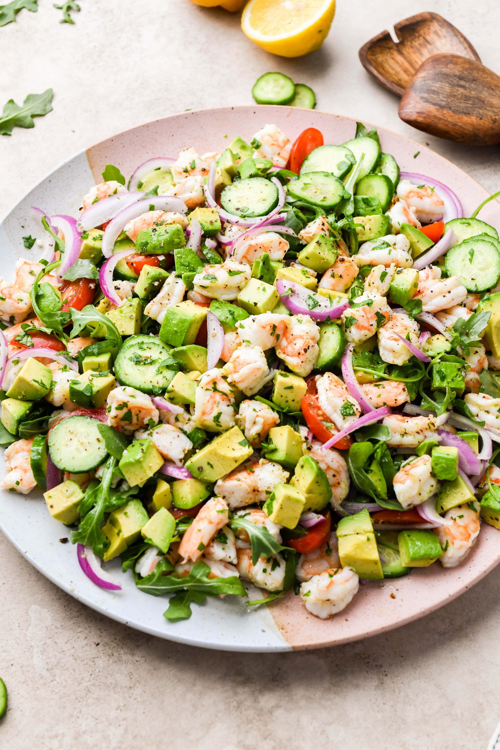 Shrimp Avocado Cucumber Salad