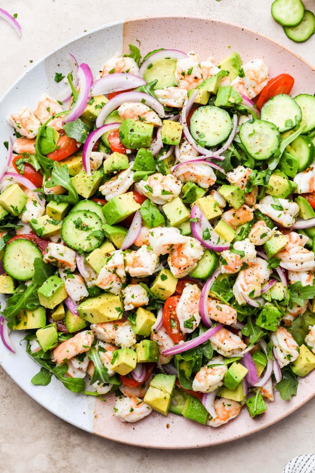 Quick Cold Shrimp & Avocado Salad (No Mayo)