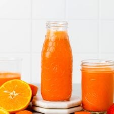 Fresh Carrot Apple & Orange Juice with Ginger