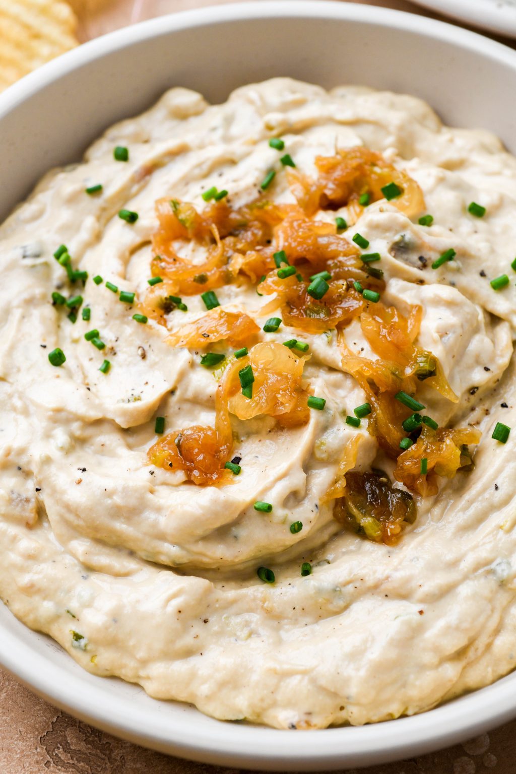 Dairy Free French Onion Dip - Healthy & Easy!