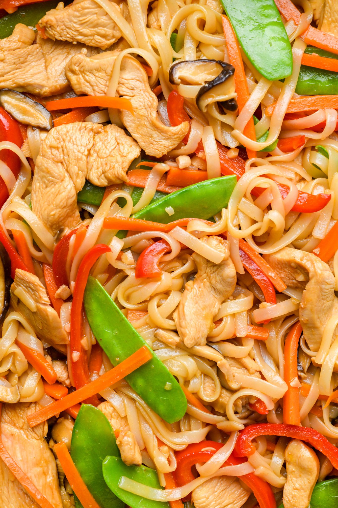 loaded-rice-noodle-stir-fry-with-crispy-garlic-like-healthier-take-out