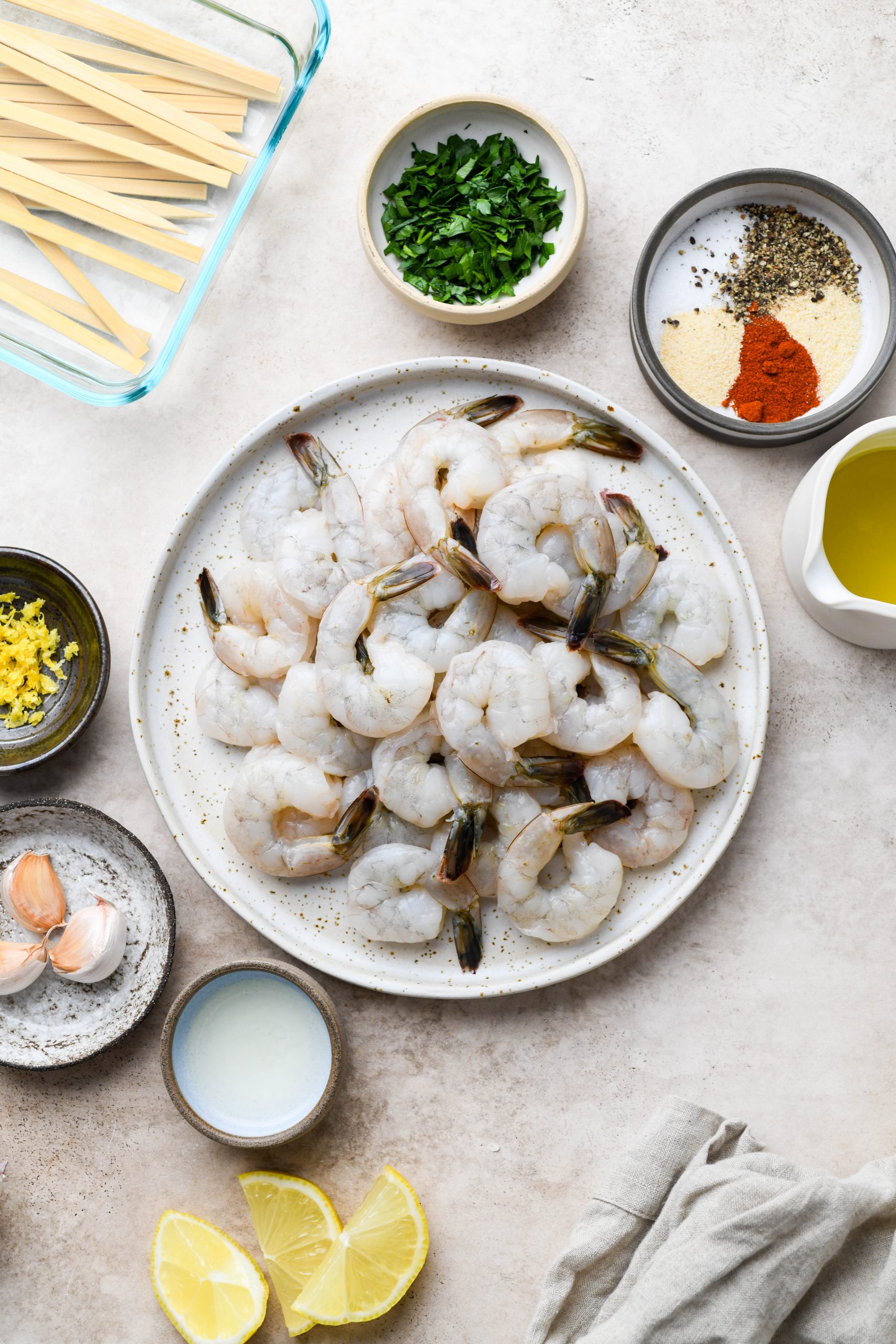 Grilled Shrimp With Garlic Oil