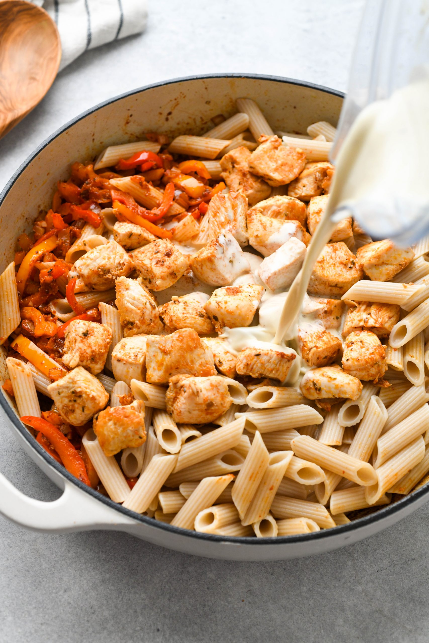 Cashew Cream Cajun Chicken Pasta - Dairy Free!