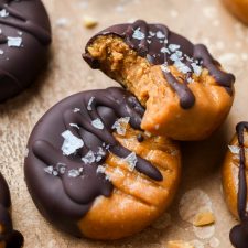 No Bake Chocolate Dipped Peanut Butter Cookies - Dairy Free!
