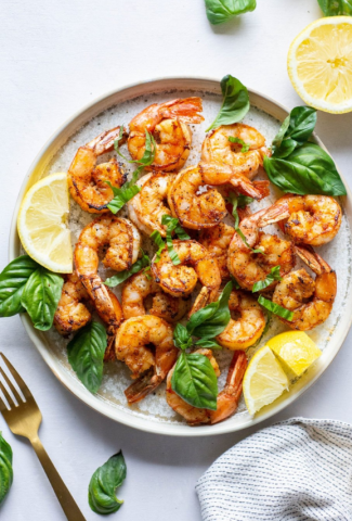 EASY GARLIC BASIL SAUTÉED SHRIMP {GLUTEN FREE + PALEO + WHOLE30)-cover image