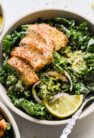 Whole30 Kale Chicken Caesar Salad-cover image