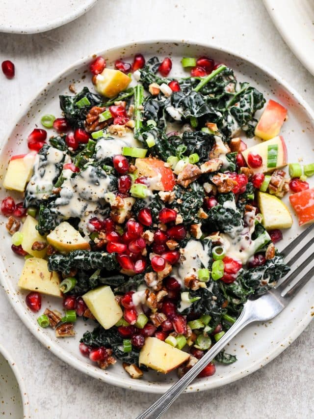 Kale Apple Pomegranate Salad Story Nyssa S Kitchen