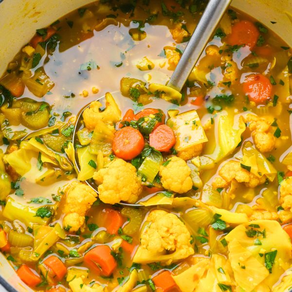 Anti Inflammatory Vegetable Soup with Turmeric - Easy & Healthy!