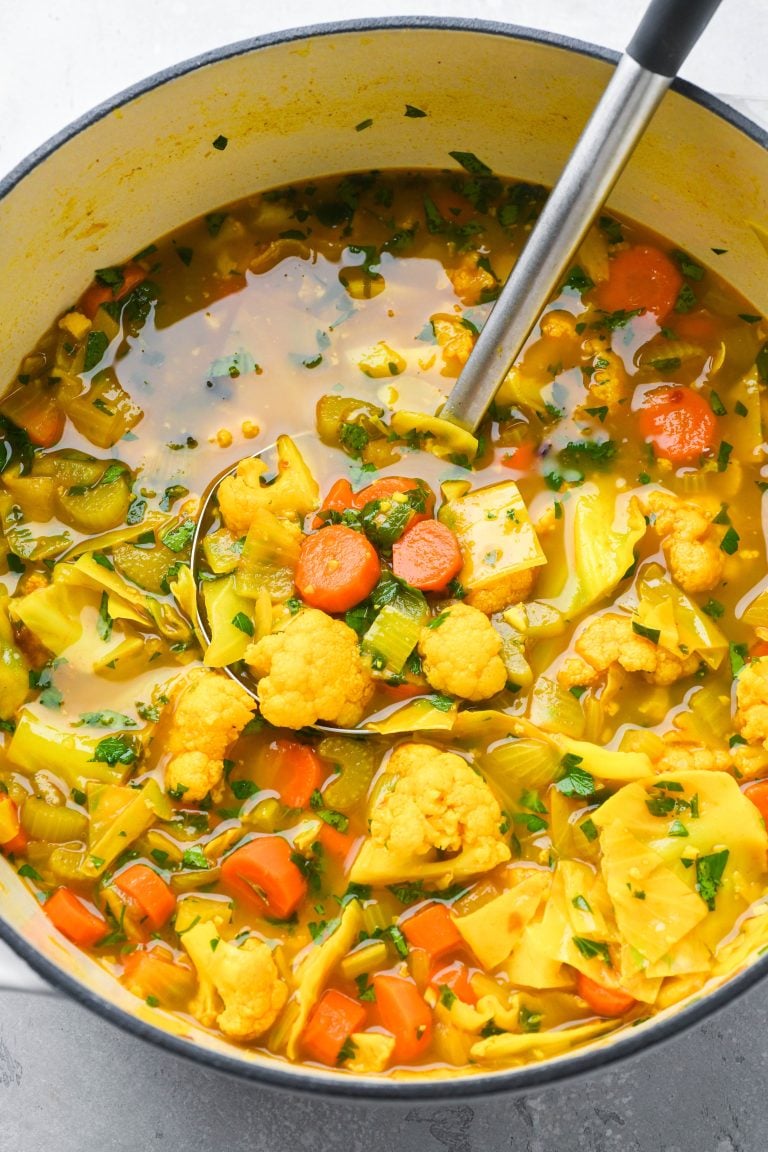 Anti Inflammatory Vegetable Soup with Turmeric - Easy & Healthy!
