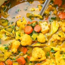 Wholesome Anti Inflammatory Vegetable Soup with Turmeric