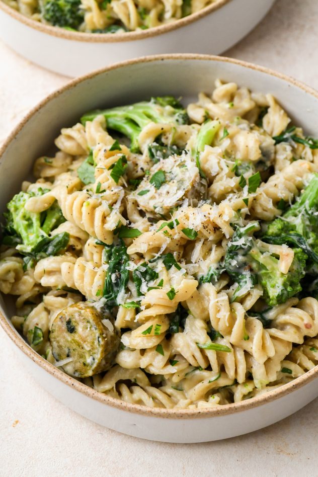 Dairy Free Chicken Sausage and Broccoli Pasta - 30 Minutes!