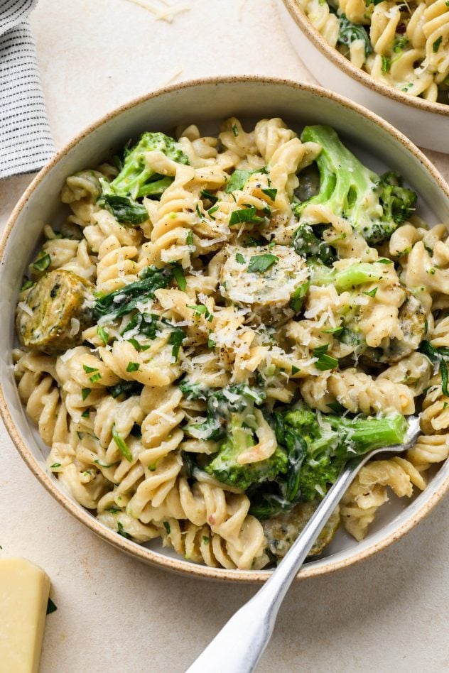 Dairy Free Chicken Sausage and Broccoli Pasta - 30 Minutes!