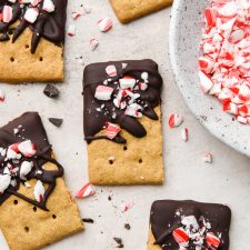 Chocolate Peppermint Covered Graham Crackers
