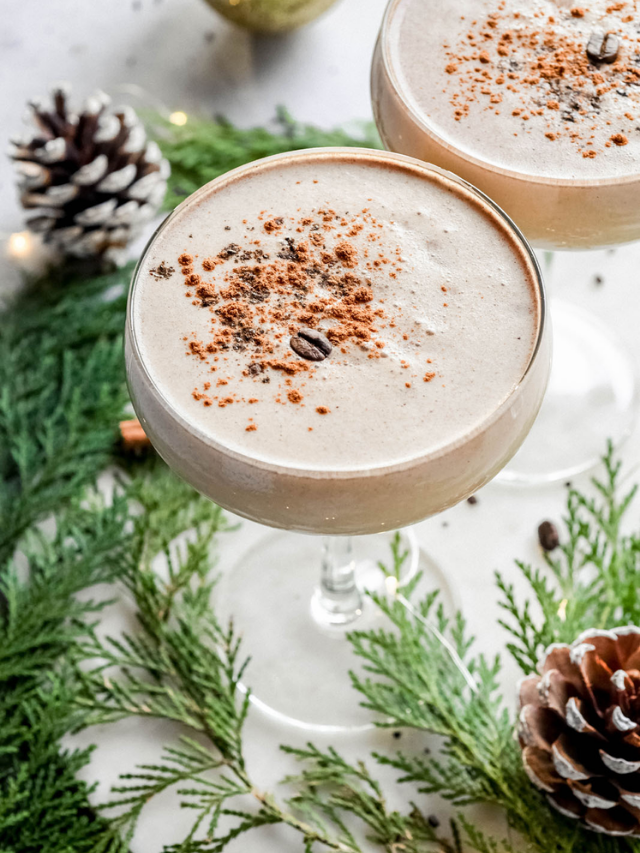 Eggnog Espresso Martini with Rum Story nyssa's kitchen