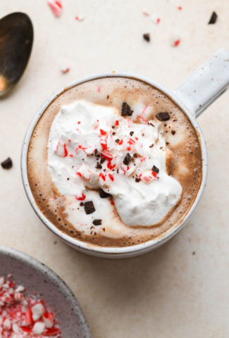 PEPPERMINT HOT CHOCOLATE {VEGAN + GLUTEN FREE}-COVER IMAGE