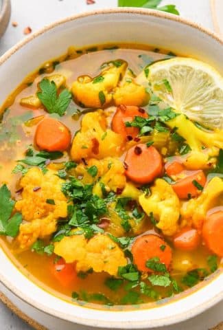Anti Inflammatory Vegetable Soup with Turmeric
