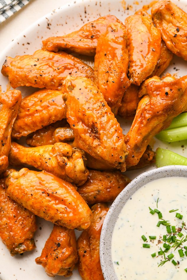 Crispy Baked Buffalo Chicken Wings - Whole30 + Keto + Paleo