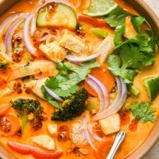 Thai Coconut Curry Chicken Soup {Whole30 + Paleo + Gluten free + Vegan option}-image