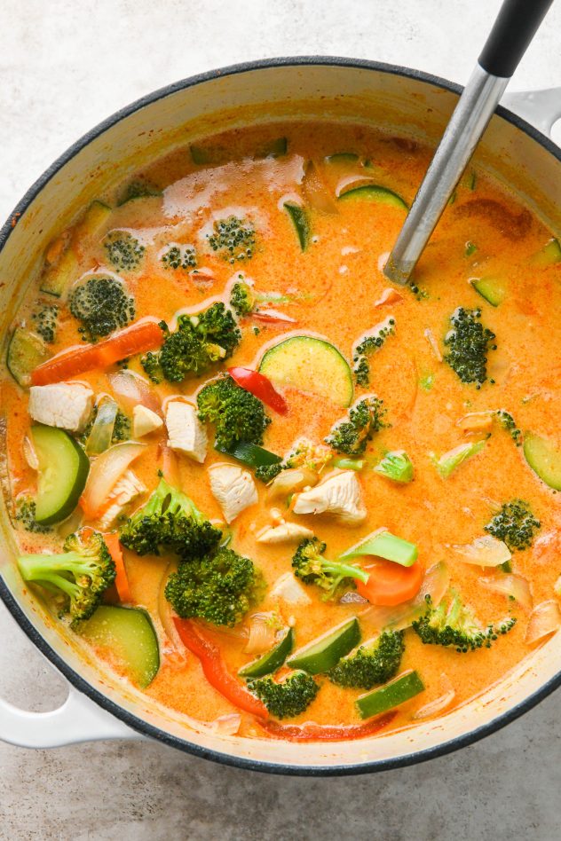 Thai Coconut Curry Chicken Soup - Dairy Free