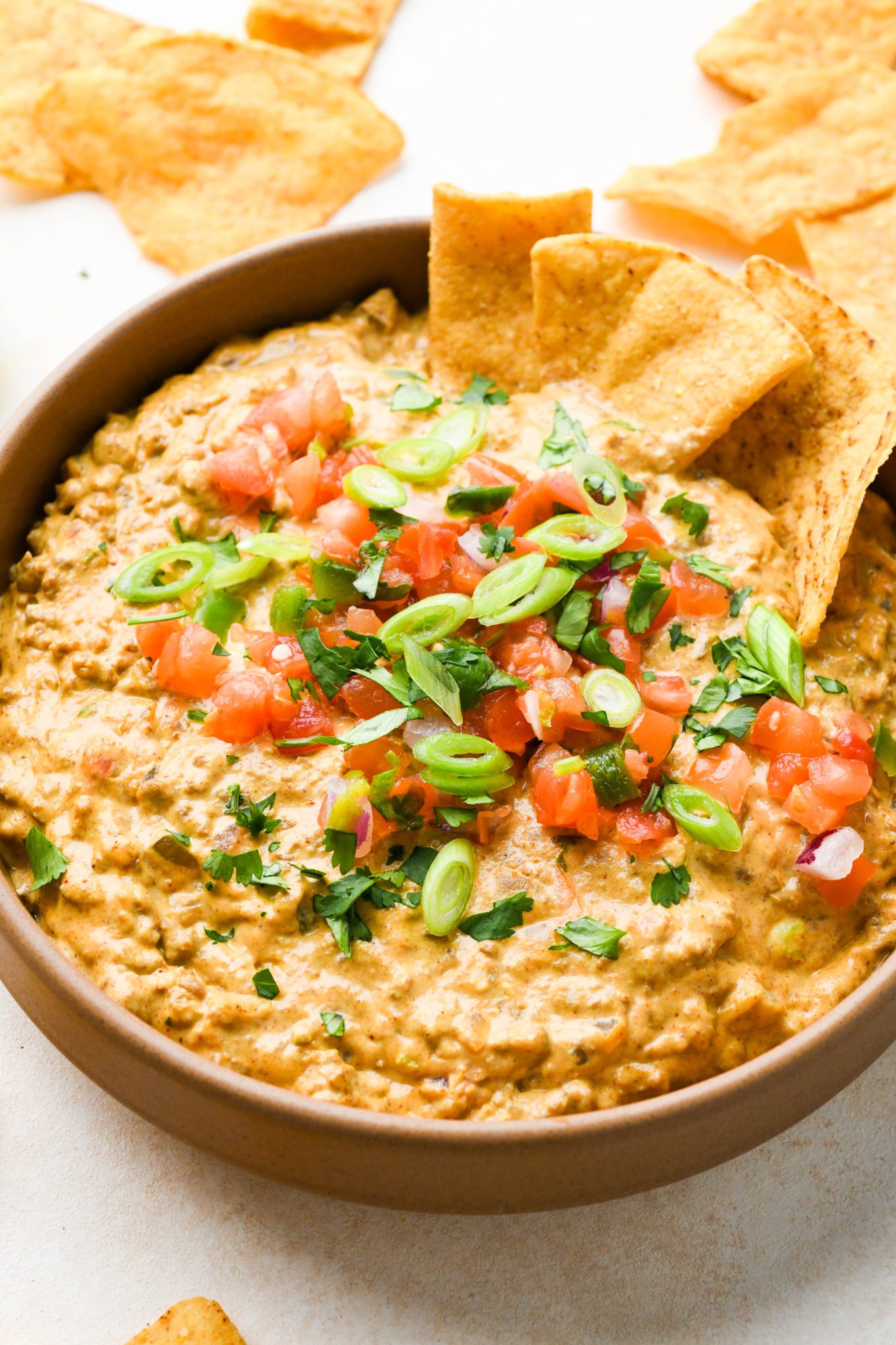 Dairy Free Queso Fundido with Ground Beef - Made with Cashews