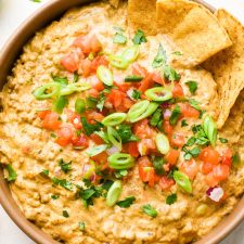 Dairy Free Queso Fundido with Ground Beef - Made with Cashews