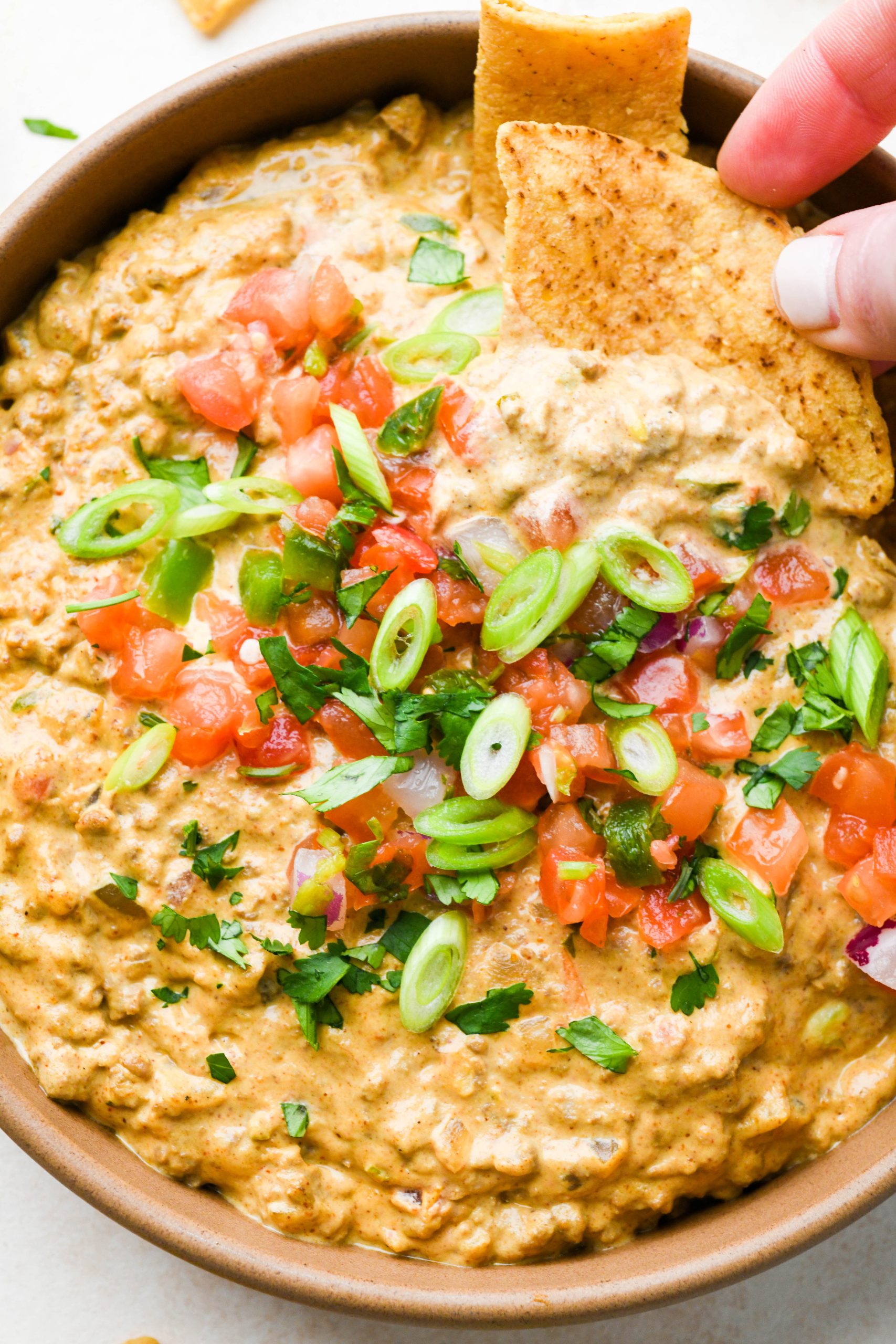 Dairy Free Queso Fundido with Ground Beef - Made with Cashews