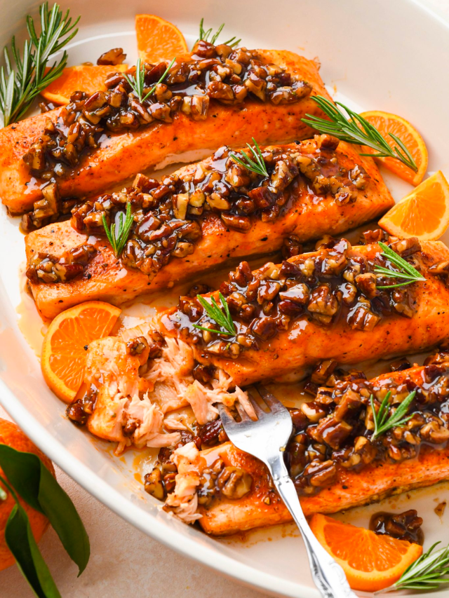 Maple Pecan Glazed Salmon {GLUTEN FREE + PALEO} Story nyssa's kitchen