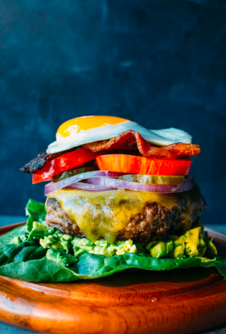 THE ULTIMATE BUNLESS BURGER {PALEO + GLUTEN FREE} -COVER IMAGE