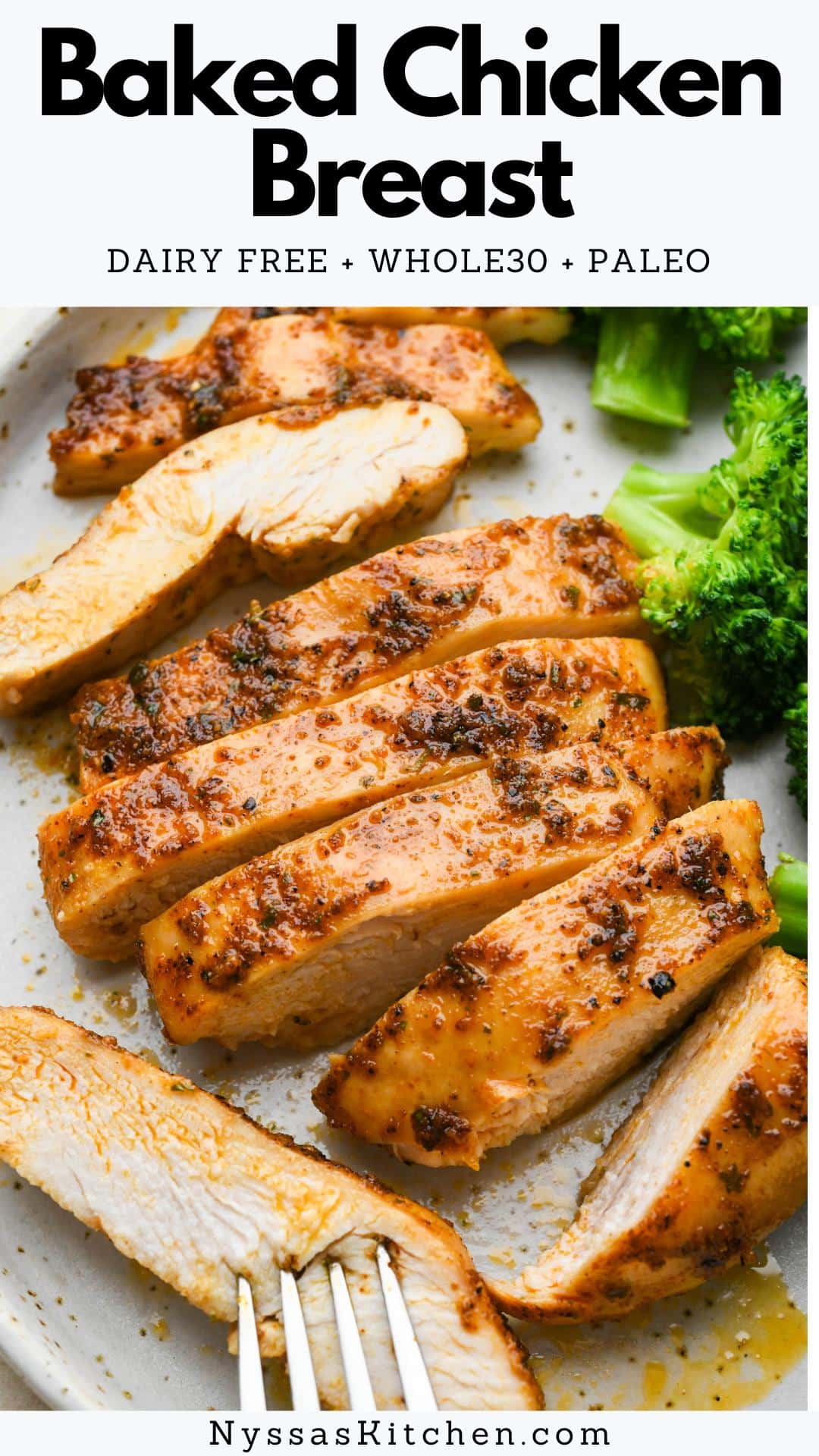 This baked chicken breast recipe is an absolute staple for healthy meal prep! Not only are they super easy to make, but the chicken breasts come out perfect every time - juicy, moist, and incredibly flavorful. Say goodbye to dry, bland chicken for good! Ready in less than 30 minutes and gluten free, dairy free, paleo, Whole30, and keto friendly.