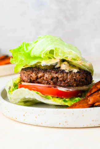 LETTUCE WRAP BURGER {WHOLE30 + PALEO + GLUTEN FREE}-COVER IMAGE