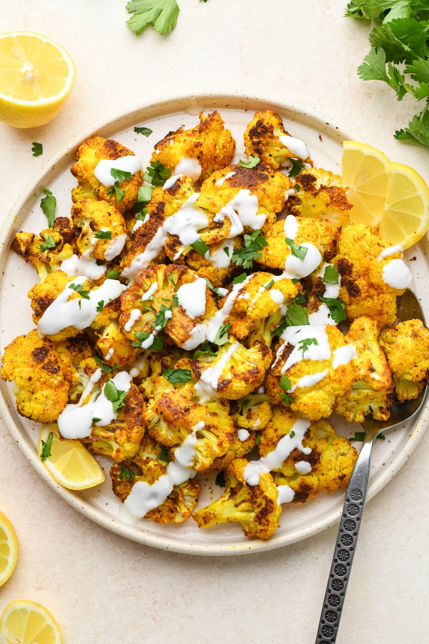 Turmeric Spiced Roasted Cauliflower