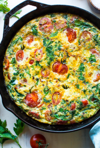 Late Summer Frittata With Tomatoes And Fresh Herbs-Cover Image