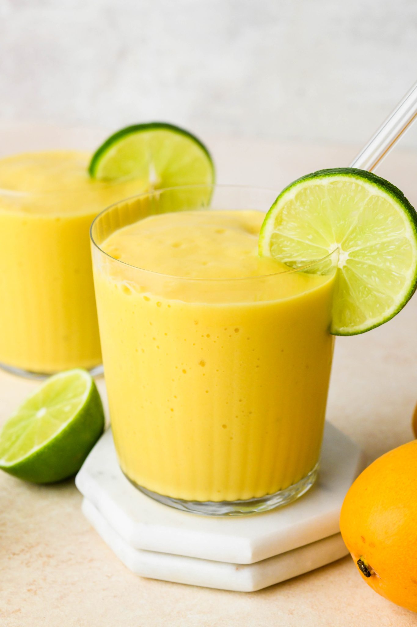 5-Minute Frozen Mango Smoothie (Dairy Free)