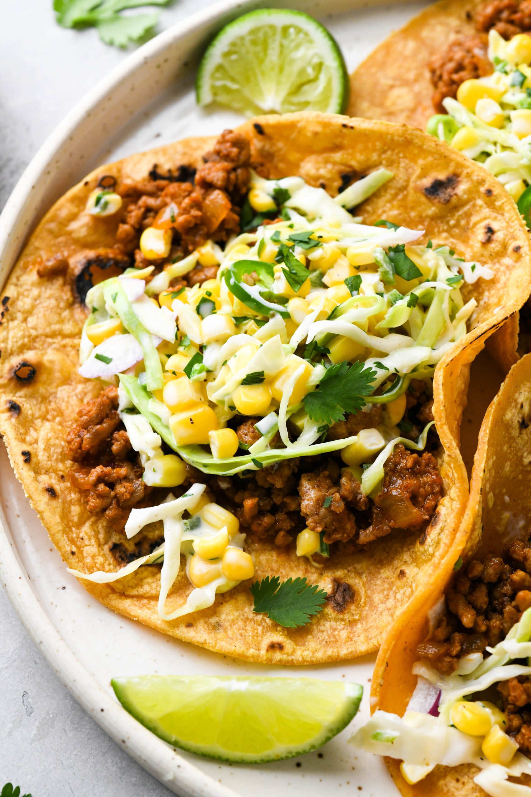 Ground Pork Tacos with Creamy Slaw {Gluten Free + Dairy Free} - nyssa's ...