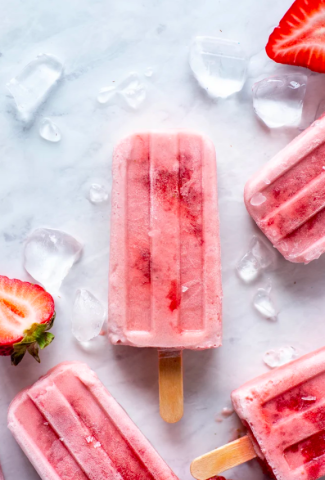 Summery Strawberry Coconut Milk Popsicles-Cover image