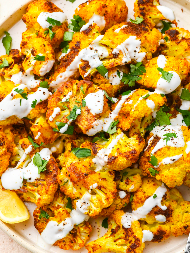 Turmeric Roasted Cauliflower {GLUTEN FREE + VEGAN + PALEO + WHOLE30