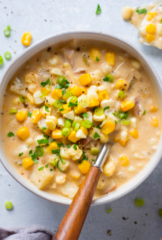 Ultra Creamy Vegan Corn Chowder Soup-Cover image