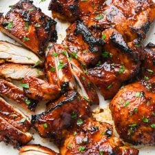 Caramelized BBQ Chicken Thighs in the Oven