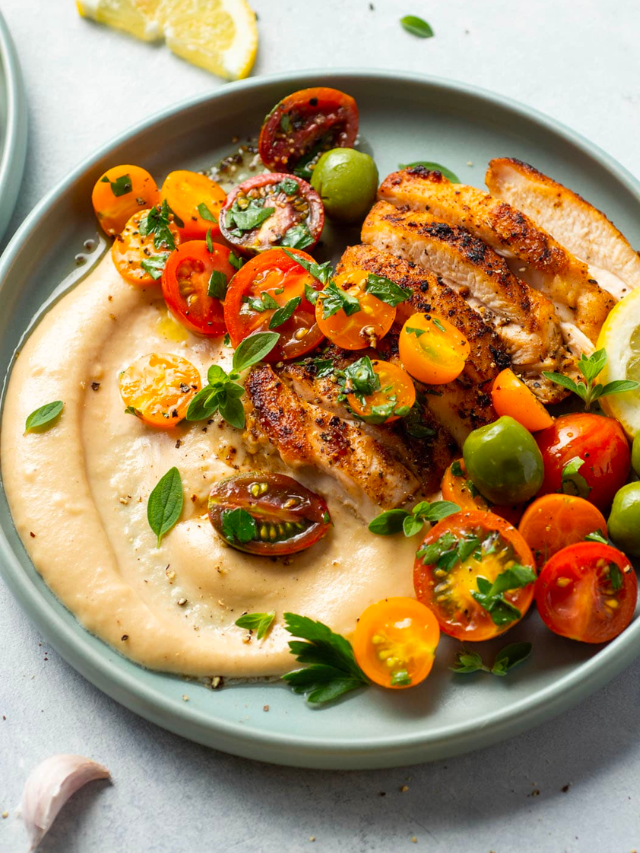 Whole30 Mediterranean Chicken Bowls With Creamy Tahini Sauce {Whole30 ...