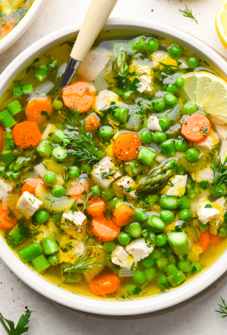 Chicken Soup With Spring Vegetables-Cover image