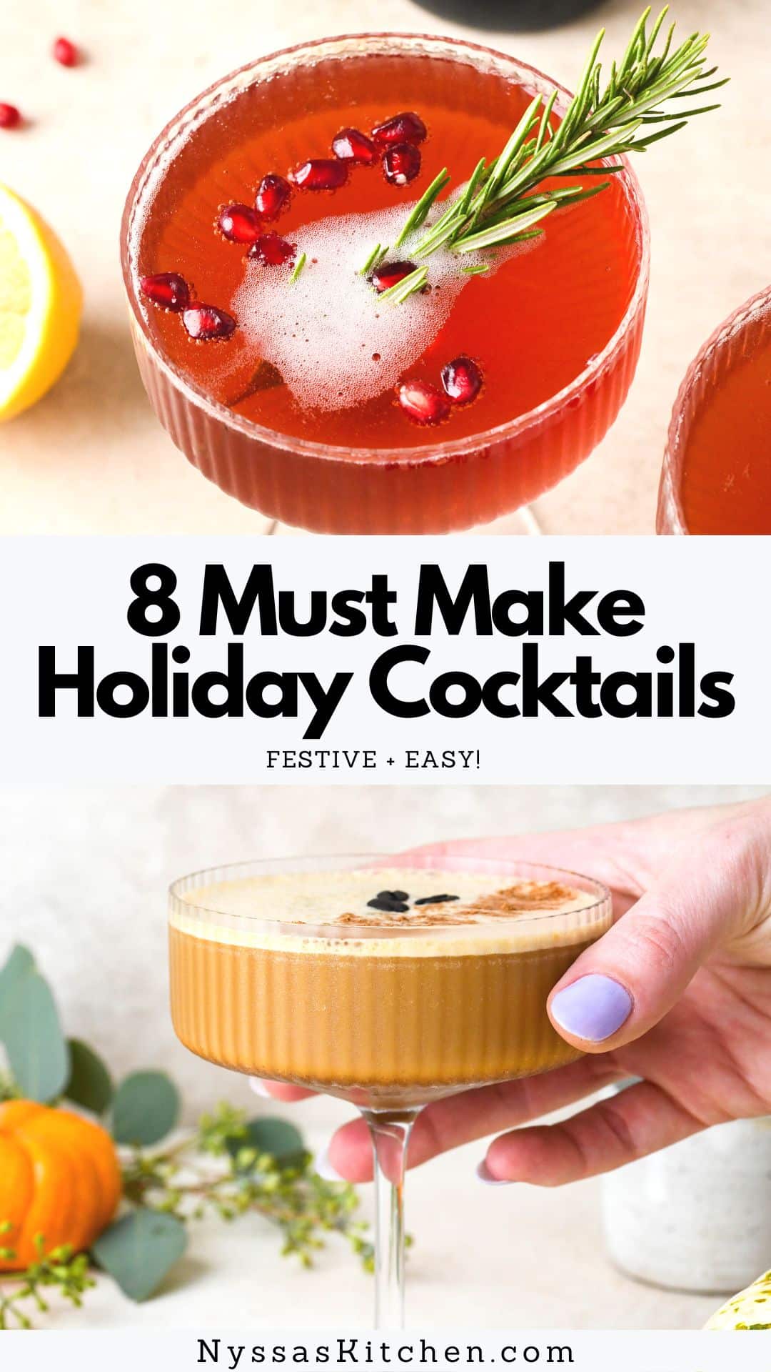 There is nothing quite as special and fun as a craft cocktail during the holiday season! Whether it's for a cocktail party or a cozy night in with family, your partner, a friend, or yourself, a fancy drink is the perfect way to take the festive vibe to the next level.