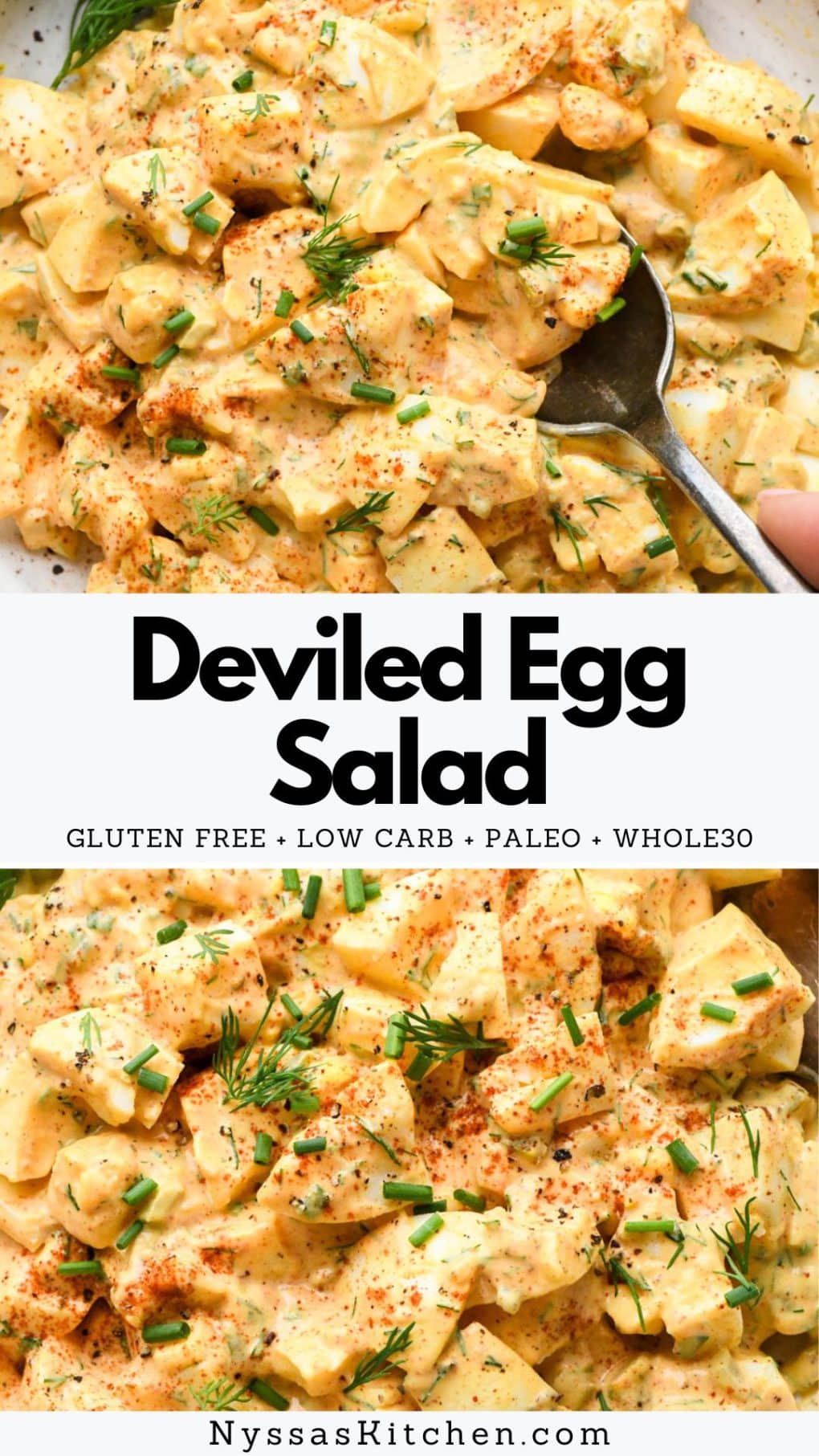Pinterest pin for Deviled Egg Salad